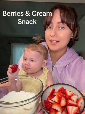 would you try this? 🍓 best little snack right after chocolate strawberries tho!  . . #SnackTime #strawberries #healthysnack #fyp #eatwithme #Foodie #berriesandcream #babygirl #momtok #FoodTok #latenightsnack #creatorsearchinsights 