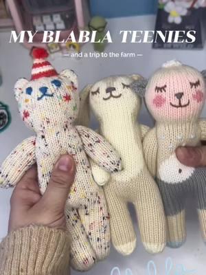 me & the bla bla teenies had a day on the animal rescue farm, Sweet Olive Farm 🙂‍↕️❤️  it’s always so fun to get to know all of my favorite small business owners & their hobbies 🥹  #blabla #blablatoys #blablateenies #SmallBusiness #sweetolivefarm #handmadecraft #handmadetoy #stuffedanimals #handmadestuffedanimal #collector #farm #farmanimals #farmanimalsanctuary #alpacas #alapacasoftiktok  stuffed animals, handmade, handmade toys, blablatoys, sweet olive farm, animal sanctuary, small business