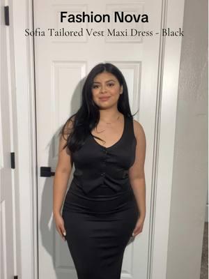 Hi girlies 🎀 @FashionNova @FashionNovaCURVE try on of this beautiful dress ‘Sofia Tailored Vest Maxi Dress - Black’ 🖤  #fashiontiktok #fashionnovacurve #fashionnovacurveambassador #fashionnova #fashionnovadress #fashion #midsizefashion 