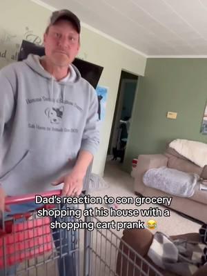 Bringing a shopping cart into my parent’s house. #dad #comedy #funny #reaction #relatable #family #drama #fatherson #fatherandson #dadlife #dadsbelike #dadjokes #dadsoftiktok #throwback #foryou #fyp #trend #trending #this #original 