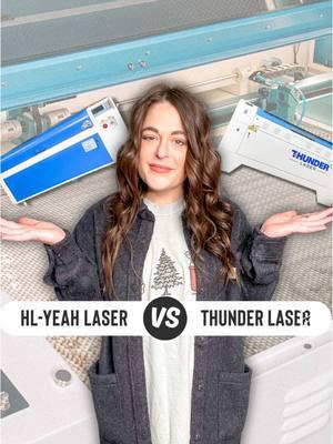 Replying to @Copper Cactus Collective Check out my latest video to see all the difference between my Thunder Nova 51 and my HL 1060! They’re both blue and white 100w machines, but…. #thunderlaser #co2laser #lasercuttingmachine #makersoftiktok #woodworkingartists #lasercutting #laserengraving #tipsandtricks 