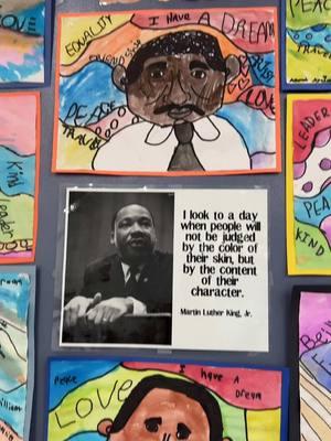 ❤️#mlkjr #teacher #classroom #martinlutherking #art #teachersoftiktok #january #kidsart 