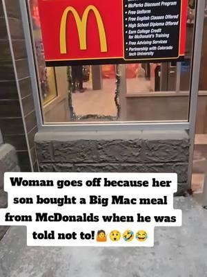 Woman goes off because her son bought a Big Mac meal from McDonalds when he was told not to!🤷😲🤣😂 I #comedyvideo #funnymoments #hilariousclips #laughoutloud #humorvideos #viralcomedy #comedygold #jokesonpoint #lolmoments #comedysketches #comicrelief #entertainmentlaughs #comedycreators #comedycentral #comedyfam 