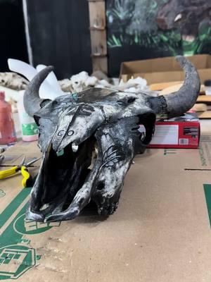 #skullsmillworks #carve #fyp #skullporn #huntingtiktok #buffalo #colorado #skull #tattoo #bison #art #carving #skull 