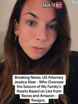 I mean I knew this day was coming but I had hoped us attorney Jessica Aber - who oversaw the investigation of my husband - would make one final act in her office, vacate the civil forfeiture settlement we made  as “not in the interests of justice,” and return the 15 percent of the money they kept as well as the money they kept from my husband’s company. If they vacated the pleas as false from alleged co conspirators because they weren’t in the interests of justice, why Ms. Aber won’t you vacate our settlement for the same reason and allow us to fight #jeffbezos and #amazon. Why protect them? Why not do the right thing? #oligarchy #jeffbezos #breakingnews 