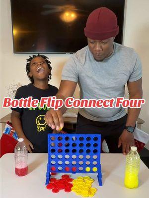 Bottle Flip Connect Four ‼️ #games #tiktokgames #trendinggames #familygames #familyfun #familygamenight #fungamestoplaywithyourfriends 