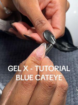 I love doing my own nails ! Gel x is that gurllll ! #gelxnails #gelxtutorial #gelxinspo #cateyenails #bluecateye #gelxtips #nailart #nailart #nailtutorial #nailinspo #nailsartvideos #diynails #diygelx #gelxnailsathome #gelxnails