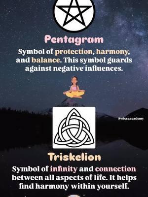 Symbols like the pentagram, triquetra, and others hold deep meaning and energy. Here’s how you can weave them into your daily life: 🌙Jewelry & Accessories: Wear a pentagram necklace or ring to stay connected to protective and grounding energy. 🕯Ritual Tools: Use symbols on candles, journals, or spell jars to amplify your intentions. 🌌Mindfulness Practice: Meditate on a symbol’s meaning to channel focus, clarity, or strength. The benefits? These symbols serve as reminders of your personal power, spiritual journey, and connection to universal energies. How do you incorporate symbols into your life? Share your tips below! 💬 #MagicalSymbols #PentagramPower #WiccanLife #EverydayMagic #SpiritualJourney #WitchTips #ModernWitch #StayGrounded