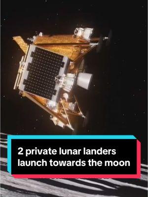 Two privately-built moon landers were launched into space atop a Falcon 9 SpaceX rocket on Wednesday from the Kennedy Space Center. The “Blue Ghost” spacecraft will attempt a lunar landing in March. #news #space #moon #spacex #rocket #kennedyspacecenter 