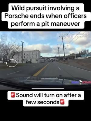 Wild pursuit involving a Porsche ends when officers perform a pit maneuver #cop #cops #copsoftiktok #copsontiktok #copsontiktok🎬👮‍ #arest #bodycam #arrested #bodycamcops #foryoupage #fyp #bodycams 