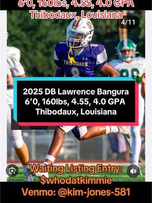 #greenscreen #ricoknows #highschoolfootball #louisiana #2025 #defense #defensiveback #recruiting #on3 #247sports 