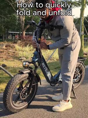 How to quickly fold and unfold this ebike👀#heybike #letyourjoyout #heybikerangers #ebike #foryou 