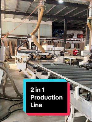 more efficient 2 in 1 CNC router Production line#furniture #woodworking #woodworkingmachine #cncrouter #cncnestingmachine 