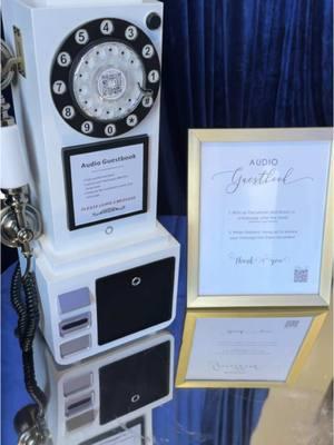 A glimpse of our New Retro Audio Guestbook Phone 📞✨ Contact Us Today to Book Yours. ☎️  #fyp #audioguestbook #guestbook #party #eventplanning #guestbookalternatives 