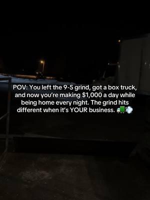 I’ve helped friends, family, and now people from all over the world build their own success stories! 🌎💎 We’re creating a community of winners. Here’s what you DON’T need to start: ❌ CDL  ❌ 8-10 hours of grind  ❌ Punching the clock Here’s what you DO need: ✅ 3-5 hours a day  ✅ Your regular driver’s license  ✅ The desire to change your life! I’ve mastered a simple system that gives me the freedom to work on MY time. You can too! Your steps to get started:  1️⃣ have a driver’s license  2️⃣ Apply for your authority AND/OR run under my authority until your authority is active🔒 3️⃣ Rent a box truck from Budget, Enterprise, etc. 💼 OR buy Let’s build your future!  Comment or DM me “ready” to get started🚨 #boxtruck #boxtrucklife #trucking #nocdl #amazonrelay #trucking #truck #truckreels #trucklife #truckdriver #truckinglifestyle #truckingindustry #truckingcompany 