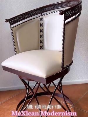 Mexican Artisan 360 swivel Wrought Iron & Napa Leather Chic: What are your thoughts… Personalize your products. Made in Mexico. 🇲🇽♥️ #MexicanHomeDecor #Handmade #interiordesign #diningchair #mexico #mexican #homedecor #vivamexico #rusticdecor #wroughtiron #vivamexico #méxico #mexico🇲🇽 #accentchair #barstool #statementchair