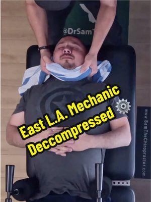 East Los Angeles Mechanic Decompressed #ringdinger #spinaldecompression #viral #chiropractor 