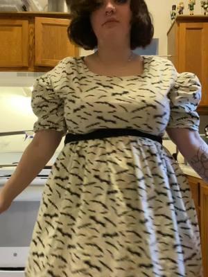 I just love this dress. #spookymama #gothmama #SAHM #dresstoimpress #madeitmyself #momtok #40sdress #vintage #vintagesewing #tradwife 