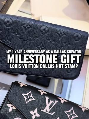 It’s been officially 1 year since I dropped my first piece of Dallas content exploring the city and y’all been rocking with me ever since 🤞🏾🔒 One thing that keeps me motivated in my creator journey is celebrating my milestones! Usually I'll go shopping, out to eat or on a trip and this year is no different. I love to tie my memories to milestones, because it makes the moment extra special and unforgettable. I choose to celebrate by getting the official Dallas, Texas hot stamp from Louis Vuitton. I went with the Felicie Pochette monogram chain bag and it turned out so cute.  📍The Dallas hot stamp is available at the @LouisVuitton in @NorthParkCenter. It’s normally used for travel, but they made an exception for y’all girl 💁🏾‍♀️  🥂 Cheers to my first year down and "hopefully" many more to go!  🏆 How are you celebrating your milestones? #DallasInfluencer #DallasContentCreator #DallasShopping #NorthParkCenter #dallasblogger #DallasYoutuber #LouisVuitton #louisvuittonhotstamp #FeliciePochette 