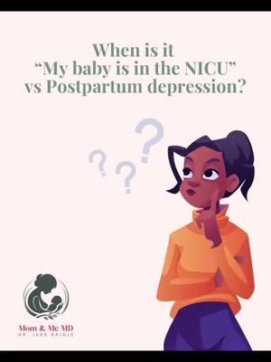 When does ‘my baby is in the NICU’ become postpartum depression (PPD)? This is a question many NICU parents wrestle with, and as both a NICU doctor and mom, I understand how overwhelming this journey can be. The emotional toll of the NICU is intense, and it’s common to feel stressed, anxious, or even grieve unmet expectations. But when those feelings start to interfere with your ability to function—like persistent sadness, detachment, or hopelessness—it might be more than NICU stress. Ask yourself: 1️⃣ Am I feeling persistently sad or hopeless, even when my baby is improving? 2️⃣ Am I struggling with basic self-care? 3️⃣ Do I feel disconnected from my baby or loved ones? 4️⃣ Are guilt or shame overwhelming me? If you said “yes” to any of these, please know it’s not a reflection of your parenting. It’s a sign that you deserve support—right now. Reach out to your provider or NICU team for help, and explore resources like Hand to Hold or Postpartum Support International. You’re not alone, and there’s no shame in asking for help. Taking care of YOU is one of the best ways to care for your baby. 💚 #NICUMom #NICUDad #NICUJourney #NICUAwareness #PostpartumDepression #MaternalMentalHealth #PPDAwareness #NICUSupport #NICUStrong #MentalHealthMatters #PostpartumSupport #HandToHold #NICUCommunity #NICUPediatrician #ParentingInTheNICU #PrematurityAwareness #CompassionateCare”