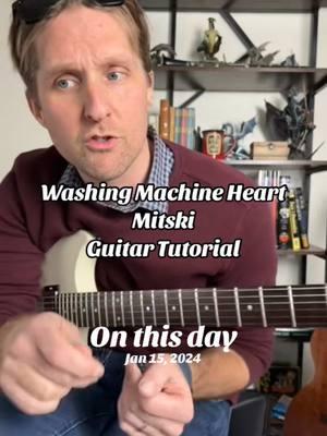 #onthisday Washing Machine Heart by Mitski Guitar Tutorial #guitartok #howtoplayguitar #guitartutorial #guitarlesson #mitski #indiemusic 