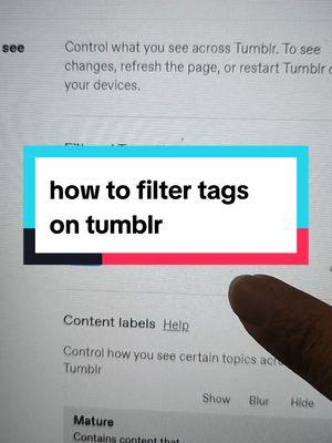 Replying to @daffodil_.ouroboros btw filter content posts also work with user names. if someone you blocked still appears bc someone reblogged them, put in their user name then their posts will be hidden the same way . . . #tumblr #discourse #fandomdiscourse #tumblrfandom #fandom 