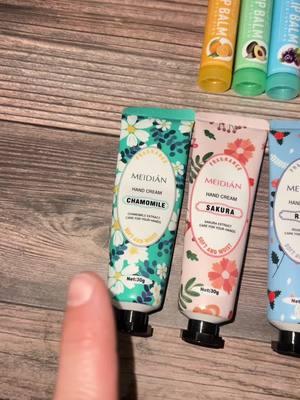 The smell of these hand creams are so light and refreshing. They all have a very clean and crisp smell to them and they aren’t overpowering! And the lip balms are top tier! #handcreams #lipbalm #lipbalmaddict 