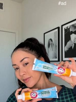 #ad The first step in my GRWM? A fresh, clean smile with ARM & HAMMER Plus TheraBreath Toothpaste! 🦷✨ Naturally powered by baking soda, it helps kill bad breath bacteria(1), removes plaque, prevents cavities, and leaves my teeth whiter and brighter. 💙 #armandhammerpartner 