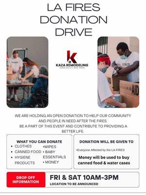 My brother is have a Donation drive for those affected by the LA FIRES.  Please share and if you are able to donate you are more than welcomed ❤️‍🩹 #lafires #donationdrive #anaheimcalifornia #fyppppppppppppppppppppppp 