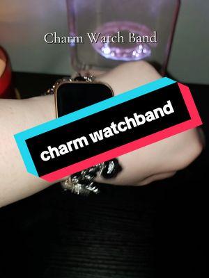 I'm obsessed with my charm watchband!! It's compatible with all smartwatches 😍 you can also take out or add like to make it fit better. #cutewatch #cutewatchband #watchstrap #creatorsearchinsights #watchbands#giftsforher 