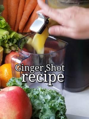 This ginger shot recipe has anti inflammatory properties and may help with digestion and glowing skin 🧡 #gingershot #juicerecipe #gingershots #juicing #creatorsearchinsights 