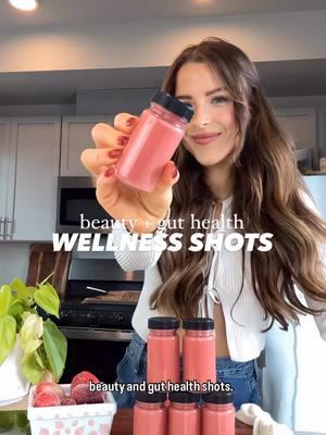 Beauty + gut health shots (made without a juicer!) * I truly believe healthy skin starts on the inside (from nutrition, balanced hormones, etc). These are a fun addition to easily bump up that antioxidant intake! Comment LINK in the comments below & l'll send it to your messages or click the link in my bio & it'll take you to it! #guthealth #wellnessshots #healthshots #beautytips #guthealthy #nutritiontips #EasyRecipes #antiinflammatory #healthylifestyle #gingershot #skinfood