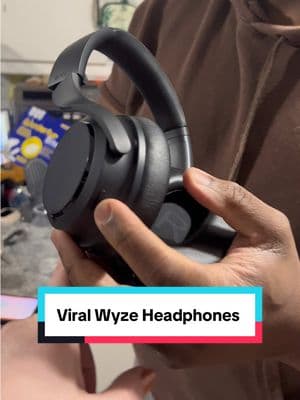 Viral Wyze Noise Cancelling headphones and they are comfyy so thats a plus #wyzeheadphones #noisecancelling #longervideos #review #android #wyze #techtok #tech #milesabovetech #unboxing #techgadgets