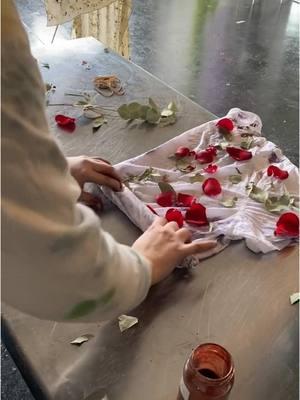 Do you think he liked it? ❤️ I made this shirt a few years ago, what should I dye him this year? #naturaldye #lailatextiles #ValentinesDay #valentinesdaygiftsforhim #valentinesdaygift 