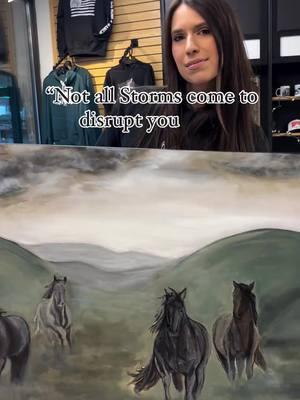 “The Thunder Rolls” 24”x48” Original Acrylic Painting⚡️   This piece is available🖤⛰️ #westernart #horseart #mountainart #westerndecor #westernartist #modernart #bohovibes #moderncowgirl #westernchic #cowgirlvibes