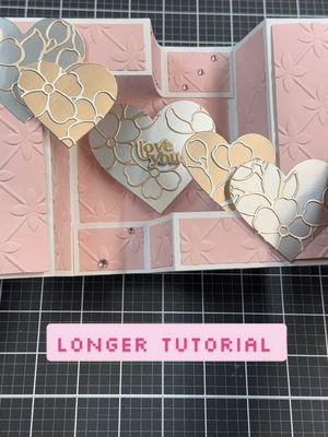 #longertutorial #cardmakingtutorial #ValentinesDay #cardmakersoftiktok #cardmakingideas #cardmaking #handmadecard #cardmakingismysuperpower #fancyfoldcard #funfoldcards #tutorial 