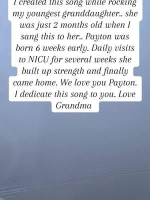 This tune came to me while humming and rocking my granddaughter to sleep. 😴 #fantasymusic #mysterious #opera #premie #grandmasoftiktok #fyp #spirituality #peacefulmusic #meditation #relaxingmusic #spiritualtiktok #spiritualmusic 💗