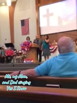 My Dad, Mom and Me singing Yes I Know. Family Harmony.  #fyp #foryoupage #fy #fypシ゚viral #karaoke #musician #cover #coversong #singing #christian #salvation #God #familyharmony #harmony #gospel #gospelmusic 