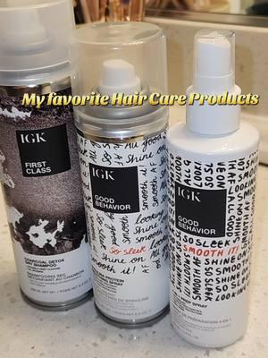 What are your favorite hair care products?😊 #hairtok #haircare #haircareroutine #hairtips #aftershower #igk #igkhair #hairproducts 