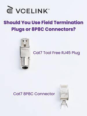 Should you use field termination plugs or the 8p8c connectors?#rj45 #cat6 #cat7 #rj45connector #toolless #howto #DIY