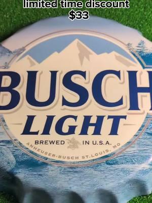 Get your bottle cap beer sign now before the sale ends. These beer sign bottle caps are perfect for every man cave or garage. The perfect birthday gift for him. Miller lite beer sign bottle. Busch Light beer cap sign. #bottlecap #beersign #beerbottle #mancave #mancaveideas #mancavedecor #millerlite #buschlight