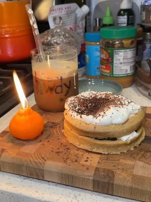 birthday (breakfast) cake🎉🎂🍊❄️❤️‍🔥 #breakfast #birthdaybreakfast #birthdaycake #birthdaycakes #easybreakfast #icedcoffee #easybreakfastideas #icedcoffeeathome #happybirthday #easyicedcoffeeathome #birthdays  