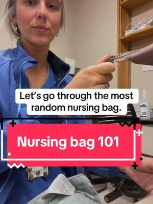 Most random things but it’s fine. 👀 #nightshift #nursetok #nursingbag #dagnedover 