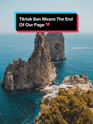 Tiktok ban means the end of our page is around the corner 💔 #exploringitaly #italy #italia #visititaly #igersitalia #italytravel #italytraveltips 