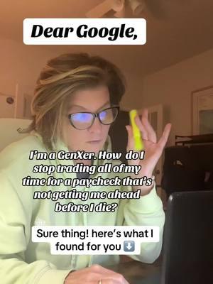 A 9 to 5 job can come with great benefits, BUT….. you're also stuck there- 8+ hours a day 5 days a week for 40 + years of your life You're trading all your time for that paycheck. But it’s not your fault. We were brought up that way.  Understanding this simple concept will change everything: 👉🏻You are capped on how many hours you can work a day. 🙌🏻The interwebs doesn’t comprehend time so when you have a business setup where people can just go to your website all around the world and purchase the digital products you didn’t have to create,  it’s working even when you’re not. Kinda like Amazon.  I came across a program that set this up for me.  Now I have the opportunity to earn even while I’m sleeping.  Now that’s freedom! Click the link in my bio so you can learn about a business model that will allow you to live more of your life w/ out sacrificing your most valuable asset. Your TIME!  #genx #onlineincomeopportunities #creatingfinancialindependence #genxincome #empoweredgenxers #escapingcorporate 