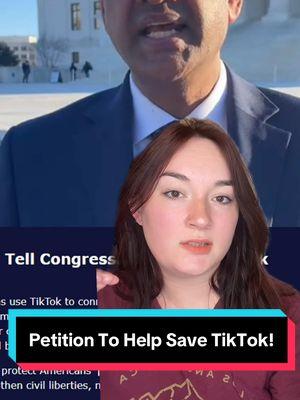 We need your help to save TikTok! Sign the petition and share this with EVERYONE! 🔗 is in my b1o. We can do this!! 🩷 @Ro Khanna #greenscreen #savetiktok #tiktokpetition #tiktokchangedmylife 