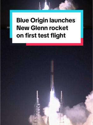 Jeff Bezos' Blue Origin launched its massive new New Glenn rocket on its first test flight Thursday, sending up a prototype satellite to orbit thousands of miles above Earth. Named after the first American to orbit Earth, the rocket blasted off from Cape Canaveral, Florida, soaring from the same pad used to launch NASA's Mariner and Pioneer spacecraft a half-century ago. #space #capecanaveral #florida 