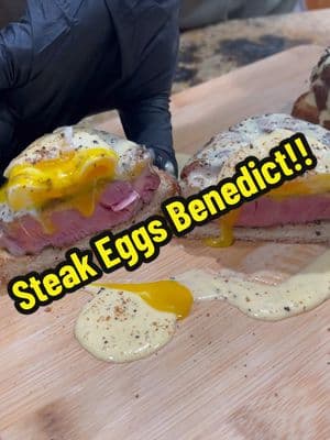 Steak Eggs Benedict!!  #steak #egs #eggsbenedict #breakfast #brunch 