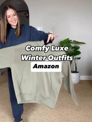 Comfy Luxe Winter Outfits - Oversized hoodie & wide leg pants available in 27”, 29”, 31”  💥Sale on hoodie, bottoms and sneakers!  🔗 Link is in the first comment in the comment section OR Click the link in my bio > Shop my Reels & TikToks For reference: I’m 5’1”, 109lbs These are unaltered.  Sizes & colors shared in link. #winteroutfit #Loungewearsets #comfysets #everydayoutfit #AmazonFashion  #LoungeSet #PetiteFashionOver50 #petitesets