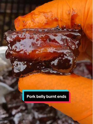 Pork pillows aka pork belly burnt ends! Absolutely the best bite in bbq! Thanks for sharing @BeardedBBQBoys  #porkbellyburntends 